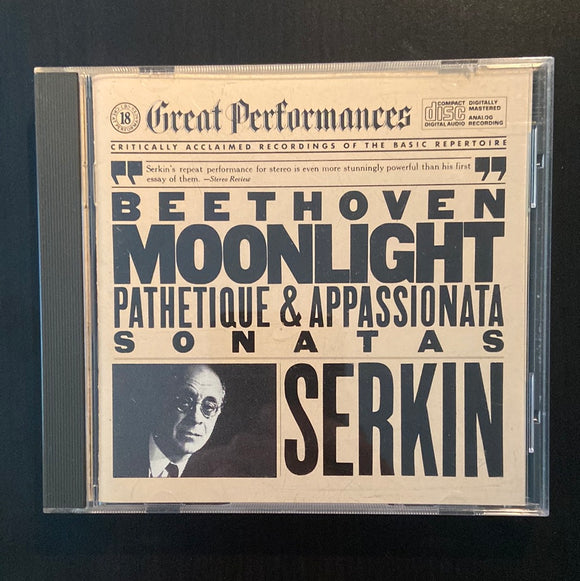 Rudolf Serkin (Beethoven): Moonlight Pathetique & Appassionata Sonatas (CD)