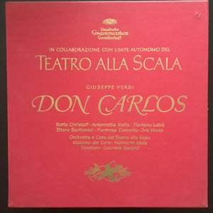 Giuseppe Verdi: Don Carlos 4 x LP mono box set with 56 page libretto.