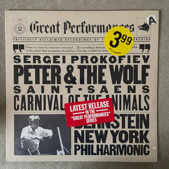Leonard Bernstein: Sergei Prokofiev / Camille Saint-Saëns, Peter And The Wolf / The Carnival Of The Animals (still-sealed LP)