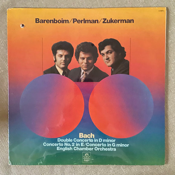  Barenboim / Perlman / Zukerman: Johann Sebastian Bach, Double Concerto In D Minor / Concerto No.2 In E / Concerto In G Minor (still-sealed LP)