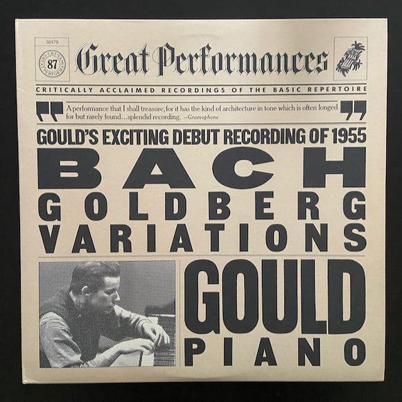 Glenn Gould: Bach Goldberg Variations, Gould's Debut Recording Of 1955 (LP)