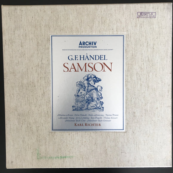 Georg Friedrich Händel: Samson 4 x LP box set with libretto