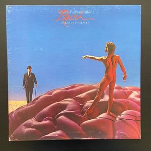 Rush: Hemispheres transparent red vinyl, gatefold, with original poster