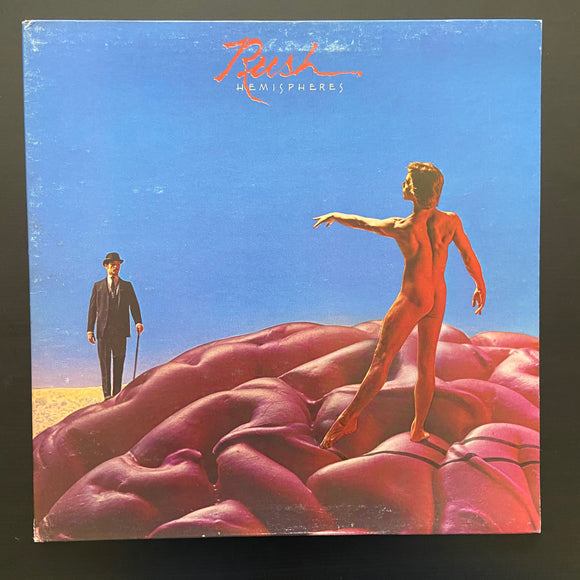 Rush: Hemispheres transparent red vinyl, gatefold, with original poster
