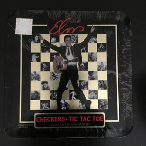 Elvis Checkers & Tic Tac Toe Collector's Edition Game Set